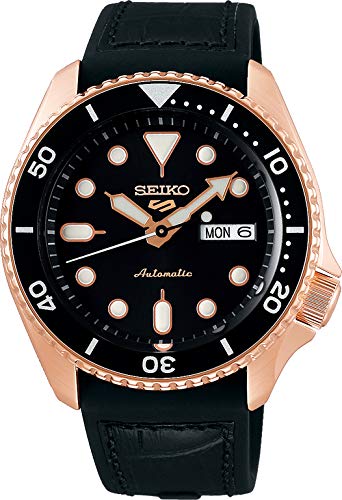 Seiko Men's Analogue Automatic Watch with Silicone Strap SRPD76K1 (Black, Specialist)