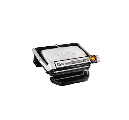Tefal GC713D40 Stainless Steel OptiGrill+ (Health Grill with Automatic Thickness and Temperature Measurement,2000 W, Silver) (Optigrill Plus)