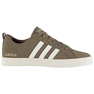 adidas Mens Pace VS Nubuck Trainers Suede Lace Up Padded Ankle Collar Brown/White UK 7 (40.7)