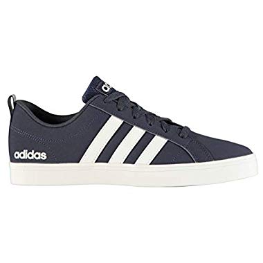 adidas Mens Pace VS Nubuck Trainers Suede Lace Up Padded Ankle Collar Navy/White UK 12 (47.5)