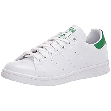 adidas Originals Men's Stan Smith Leather Sneaker, White/White/Green, 17 UK