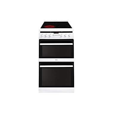 Amica AFC5550WH 50cm Double Oven Electric Cooker With Ceramic Hob - White