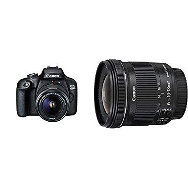Canon EOS 4000D DSLR Camera with EF-S 18-55mm III lens kit + EF-S 10-18mm f/4.5-5.6 IS STM Lens