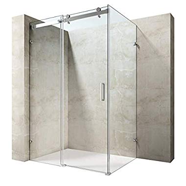 Durovin Bathrooms L Shape Rectangular frameless Shower Enclosure