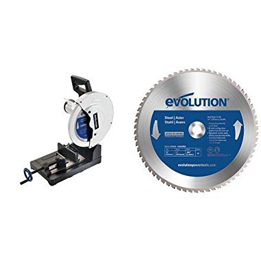 Evolution Power Tools EVOSAW355 Industrial Steel Chop Saw,355 mm (with Mild Steel Carbide-Tipped Blade,355 mm Bundle)