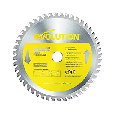 Evolution Power Tools Stainless Steel Carbide-Tipped Blade, 180 mm
