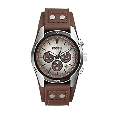 Fossil Men's Chronograph Quartz Watch with Leather Strap CH2565 (Light Brown)