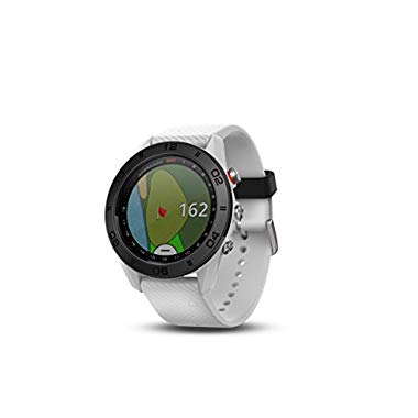 Garmin Approach S60 GPS golf watch with white silicone band