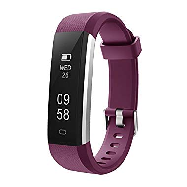 Letsfit Fitness Tracker, IP67 Waterproof Activity Tracker with Pedometer Step Counter Watch and Sleep Monitor Calorie Counter Watch, Slim Smart Bracelet for Kids Women Men (Purple)