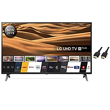 LG 43UM7100PLB 43 Inch UHD 4K HDR Smart LED TV with Amazon Basic HDMI cable