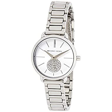 Michael Kors Women's Analogue Quartz Watch with Stainless Steel Strap MK3837 (Silver)