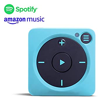 Mighty Vibe Spotify and Amazon Music Player - Gully Blue - Sports Clip, For Bluetooth and Wired Earphones - Streaming MP3 Player - No Need For Your Phone