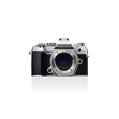 Olympus OM-D E-M5 Mark III Micro Four Thirds System Camera Housing, 20 MP Sensor, 5-Axis Image Stabilizer, Powerful Autofocus, Electronic OLED Viewfinder, 4K Video, Wi-Fi, Bluetooth, Silver (without lens)