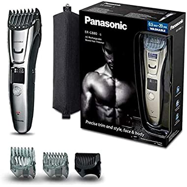 Panasonic ER-GB80 Wet & Dry Electric Beard, Hair and Body Trimmer for Men