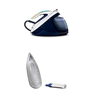 Philips GC9630/20 Perfect Care Elite Steam Generator Iron with Optimal Temperature and 420 g Steam Boost - Navy with Philips GC012/00 Iron Soleplate Cleaning Stick