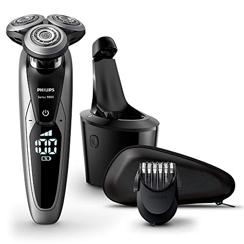 Philips S9711/31 Series 9000 Wet and Dry Men's Electric Shaver with SmartClean Plus System & Beard Trimmer - Amazon Exclusive