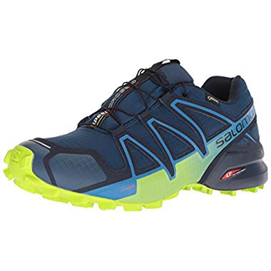 Salomon Men's Speedcross 4 GTX Trail Running Shoes,Blue (Poseidon/Navy Blazer/Lime Green),7 UK (40 2/3 EU)
