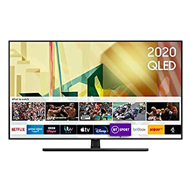 Samsung 2020 55" Q70T QLED 4K Quantum HDR Smart TV with Tizen OS Black (55 inch)