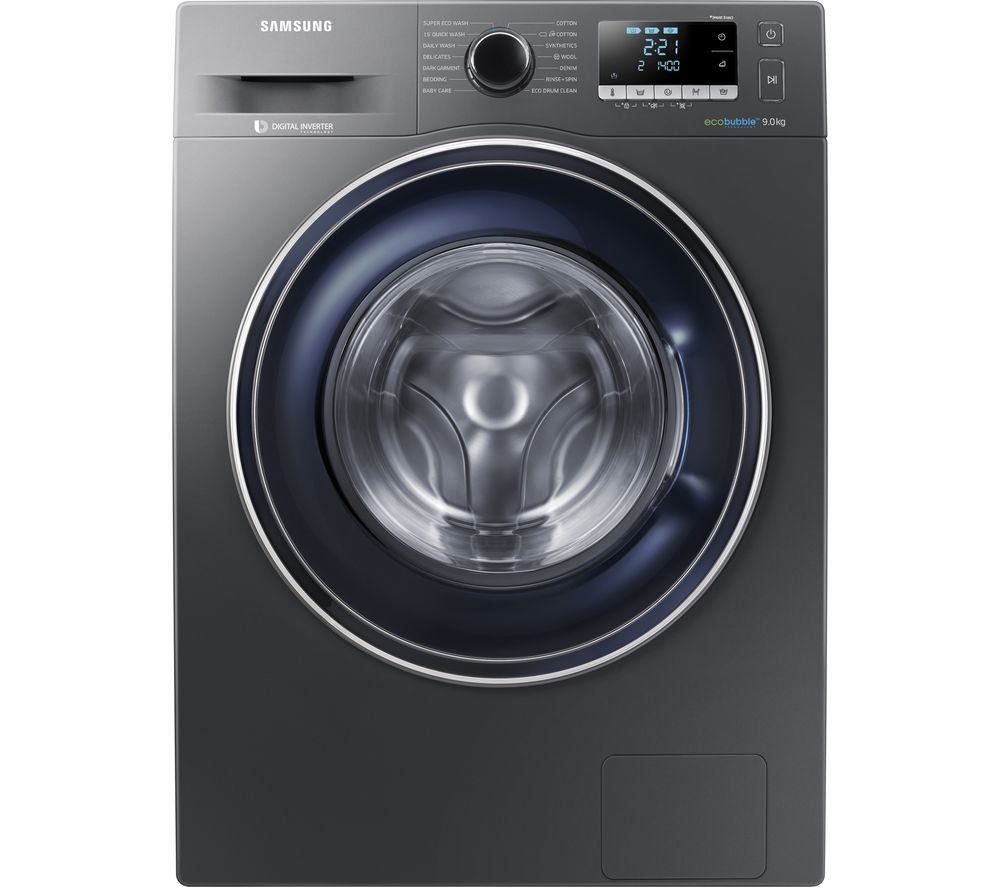 Samsung ecobubble WW90J5456FX 9 kg 1400 Spin Washing Machine - Graphite, Graphite