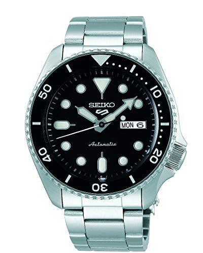 Seiko Men's Analogue Automatic Watch with Stainless Steel Strap SRPD55K1 (Black, Sport)