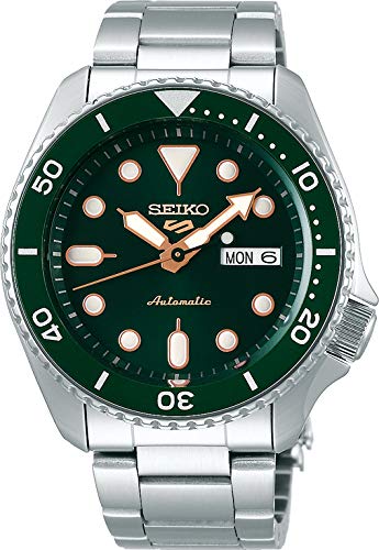 Seiko Men's Analogue Automatic Watch with Stainless Steel Strap SRPD63K1 (Green, Sport)