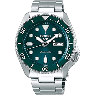 Seiko Men's Analogue Automatic Watch with Stainless Steel Strap SRPD61K1 (Green, Sport)
