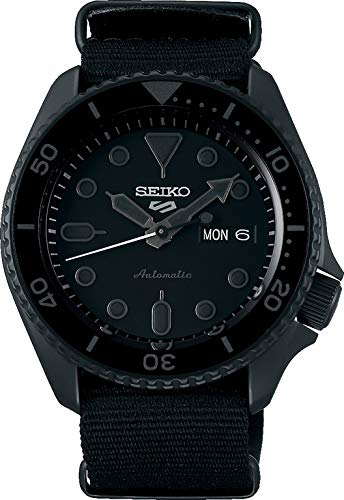 Seiko Men's Analogue Automatic Watch with Cloth Strap SRPD79K1 (Black, Street)