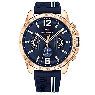 Tommy Hilfiger Unisex-Adult Multi dial Quartz Watch with Silicone Strap 1791474