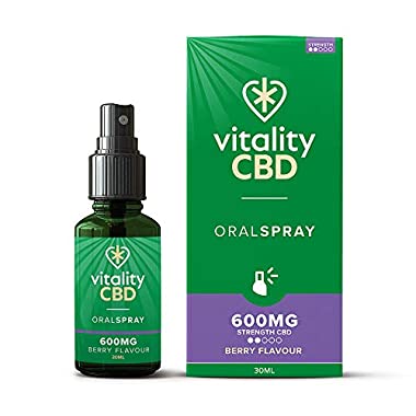Vitality CBD 600mg Oral Spray with MCT Oil, Berry, 30 ml