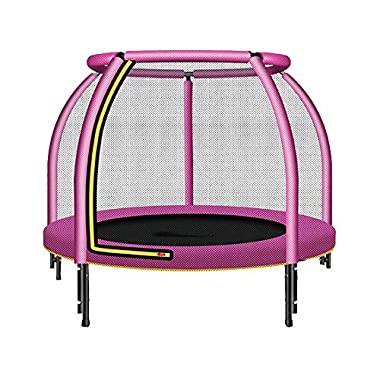 WXJWPZ Trampoline With Safety Enclosure -Indoor Or Outdoor For Kids-48'' Load-bearing 400 Pounds Blue/Pink, Pink
