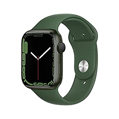 Apple Watch Series 7 (GPS, 45mm) - Green Aluminium Case with Clover Sport Band - Regular