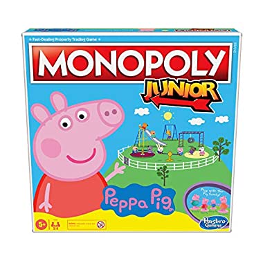 Monopoly Junior: Peppa Pig Edition Board Game for 2-4 Players, Indoor Game For Kids Ages 5 and Up