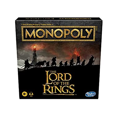 Monopoly: The Lord of the Rings Edition Board Game Inspired by the Movie Trilogy, Play as a Member of the Fellowship, For Kids Ages 8 and Up