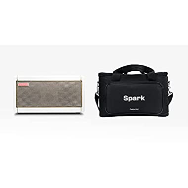 Positive Grid Spark Guitar Amplifier, Electric, Bass and Acoustic Guitar 40-Watt Combo Amp, Mobile App (Spark Pearl Bag Bundle)