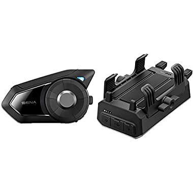 Sena 30K-01 30K, Motorcycle Bluetooth Communication System with Mesh Intercom + Powerpro-01 PowerPro Handlebar Phone Mount with Charger
