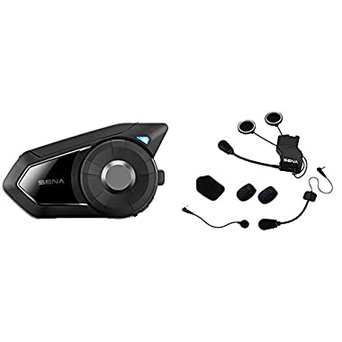 Sena 30K-01 30K, Motorcycle Bluetooth Communication System with Mesh Intercom + SC-A0315 Universal Helmet Clamp Kit